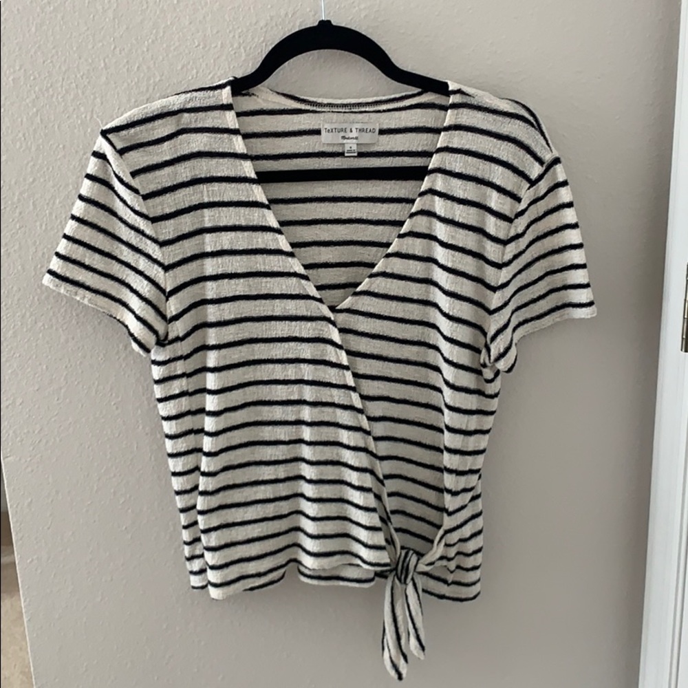 Madewell size small cropped stripe shirt